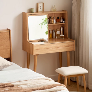 Shine 揭鏡橡膠實木梳妝枱
