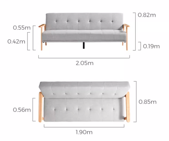 Istuin 透氣仿棉麻沙發床