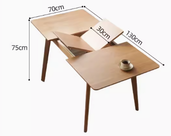 Virtaa 原木色橡木折疊餐桌