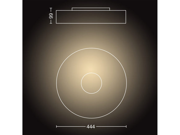 Philips 40340 Hue Fair 黃白光吸頂燈 黑色 (藍牙版)