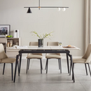 Dolce 岩板長方形伸縮餐桌組合-1