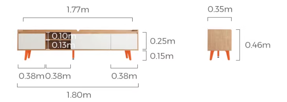 Winter 掩門推拉抽屜電視櫃 TV Cabinet