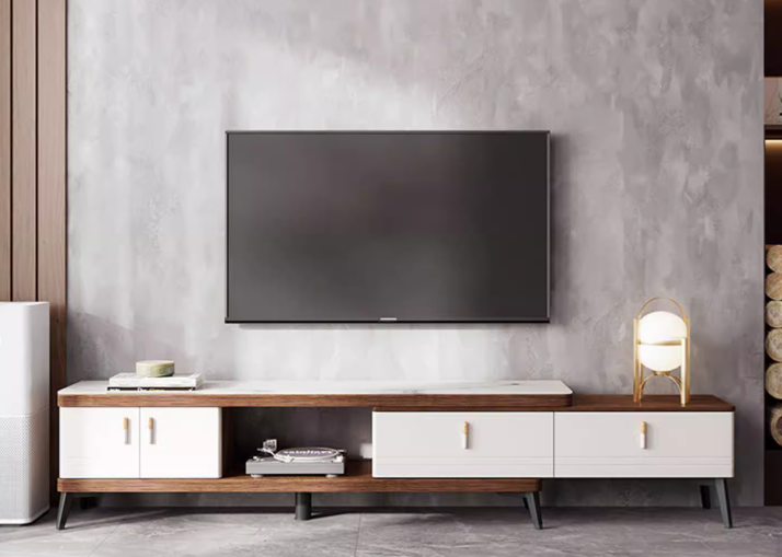 Tessuto 胡桃木色伸縮電視櫃 TV Cabinet