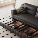 Lumi 貓抓皮高級黑折疊沙發床兩用可收納沙發-3