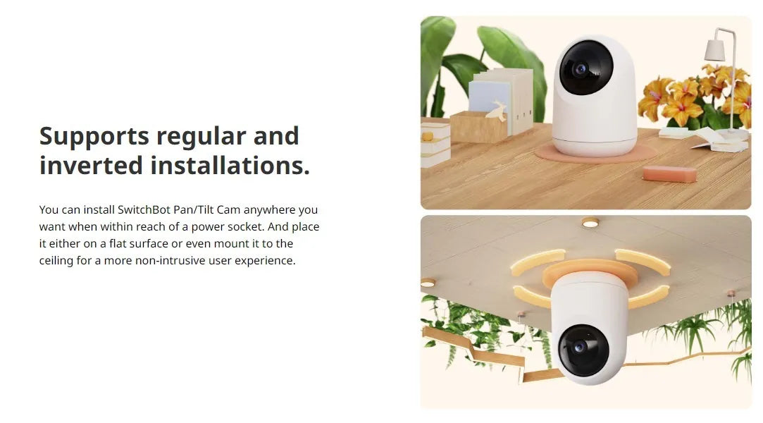 SwitchBot 360°鏡頭旋轉 WIFI智能室內智能攝影機 Pan/Tilt IP Cam 1080P