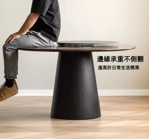 YA027 Miele 實木轉盤圓桌组合