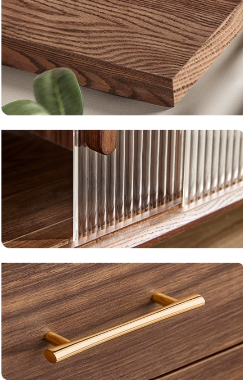 Arctic 實木四格對稱電視櫃 TV Cabinet