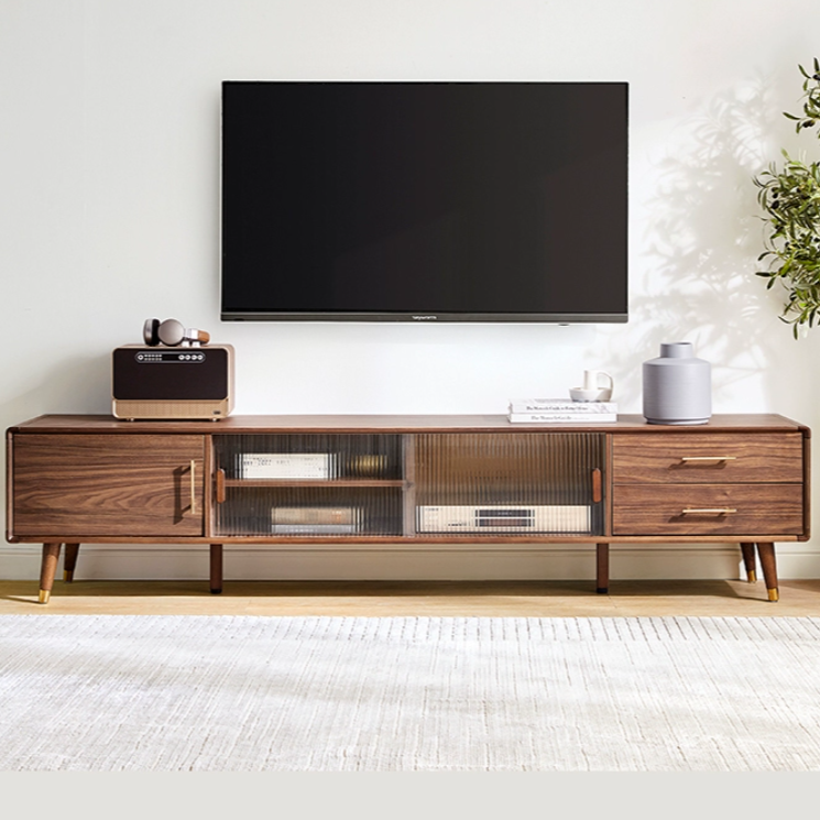 Arctic Pine 實木四格對稱電視櫃 TV Cabinet