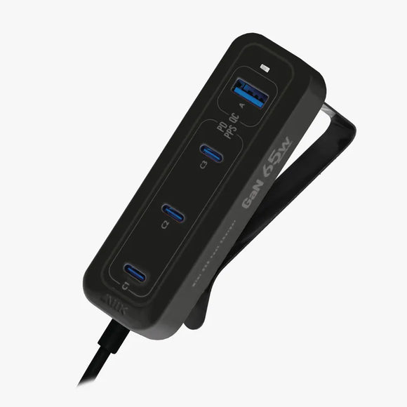 GaN 65W『 夾充 』【旅行版】- 夾枱迷你快速充電器 (3C1A) - 黑色