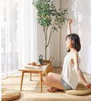 Luova 日式櫸木實木長方形茶几-3