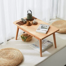 Luova 日式櫸木實木長方形茶几-1