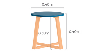 Buy 藍色 LH005 Aalto Japanese Rubberwood Round Coffee Table