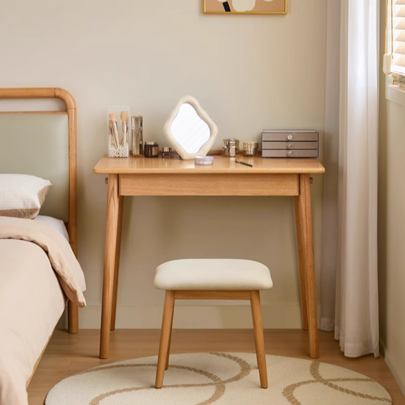 Jousto 原木色橡木單抽屜書桌