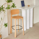 Seatin 實木靠背吧台椅-1