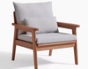 Walnut/Light Grey Single