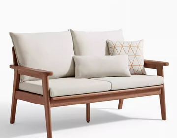 Buy walnut-off-white-double LF051 CozyUp 北歐日式全實木沙發