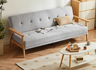 2-meter three-seater heather grey sofa bed