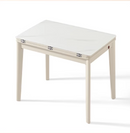 Dolce 白色折疊玻璃餐桌-9