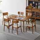 Grazia 胡桃木色實木餐桌組合-1