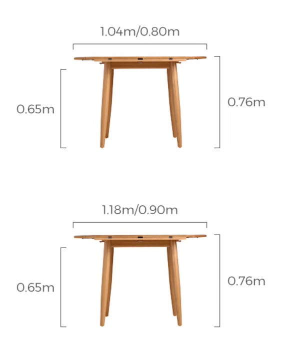 Sorriso 櫻桃木伸縮折疊圓桌
