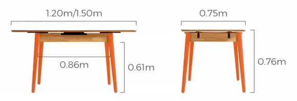 Uljas 橡木伸縮餐桌