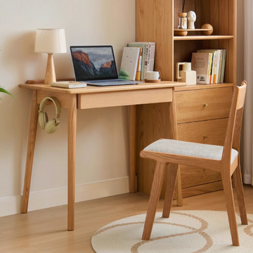 Resolve 橡木單抽書桌