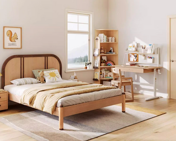 Taito 原木色可升降單抽屜書桌 - 0