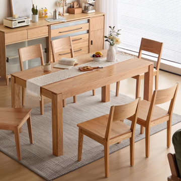 Union 簡約橡木靠背椅子 - 0