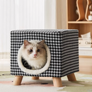 Utilit實木腳貓窩矮凳-1