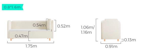 Snow 實木拼接兒童床
