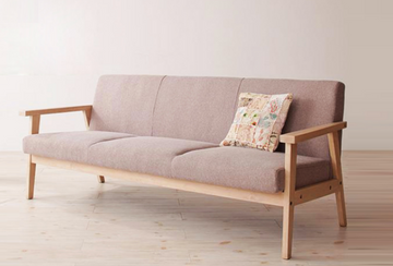 Buy 卡其色 LF028 Kallio Solid Wood Fabric Sofa