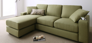 Buy green LF060 Crown L-Shaped Fabric Sofa