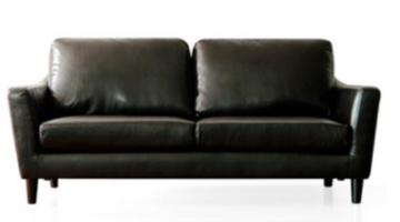 Buy 黑色 LF109 Komea Japanese Style Minimalist Faux Leather Sofa