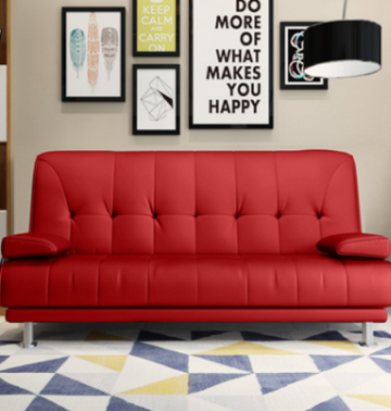 Buy 紅色 LF084 Kauni 3-Seater PU Sofa Bed