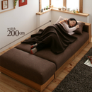 Loist 日式布藝儲物梳化床連腳踏-3