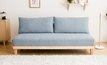 Buy 淺灰色 LF074 Siro Nordic Solid Wood Fabric Sofa Bed