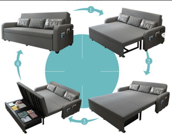 Helmi 多功能儲物布藝梳化床