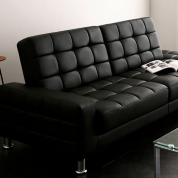 Hieno 皮開合梳化床連腳踏