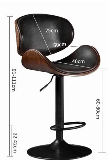 Buy black Ranka Stylish Swivel Lift Chair