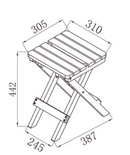 Juhla 小戶型摺疊餐桌連四椅子-1.4米-7