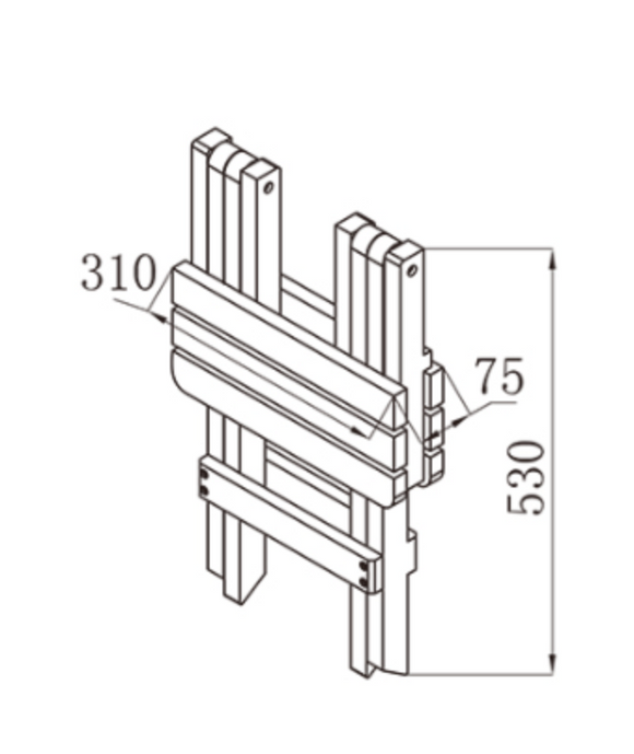 Juhla 小戶型摺疊餐桌連四椅子-1.4米