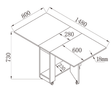 Buy 櫻桃配白色 LA016 Juhla Compact Foldable Dining Table with 4 Chairs - 1.4m