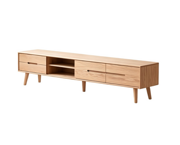 YE001 Mobile Solid Wood TV Cabinet