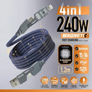 4合1】240W 磁吸線 (轉換頭) - 灰藍色-1