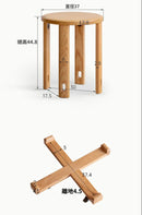 YC001 Berg 實木豎條圓型疊凳-27