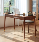 Resolute 胡桃木色橡膠木書桌-8