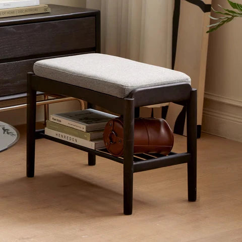 YC003 Dondo 原木風布藝軟墊換鞋凳