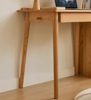 Jousto 原木色橡木單抽屜書桌-5