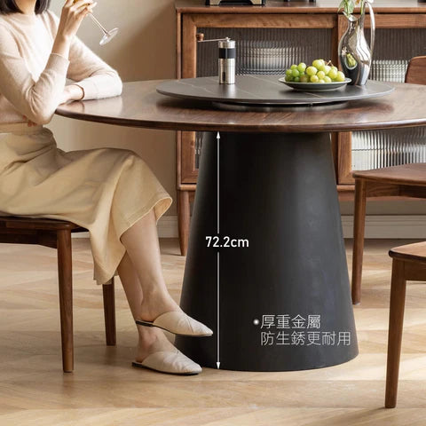 YA027 Miele 實木轉盤圓桌组合