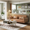 Gray + orange armrests